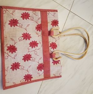 New burlap tote bag